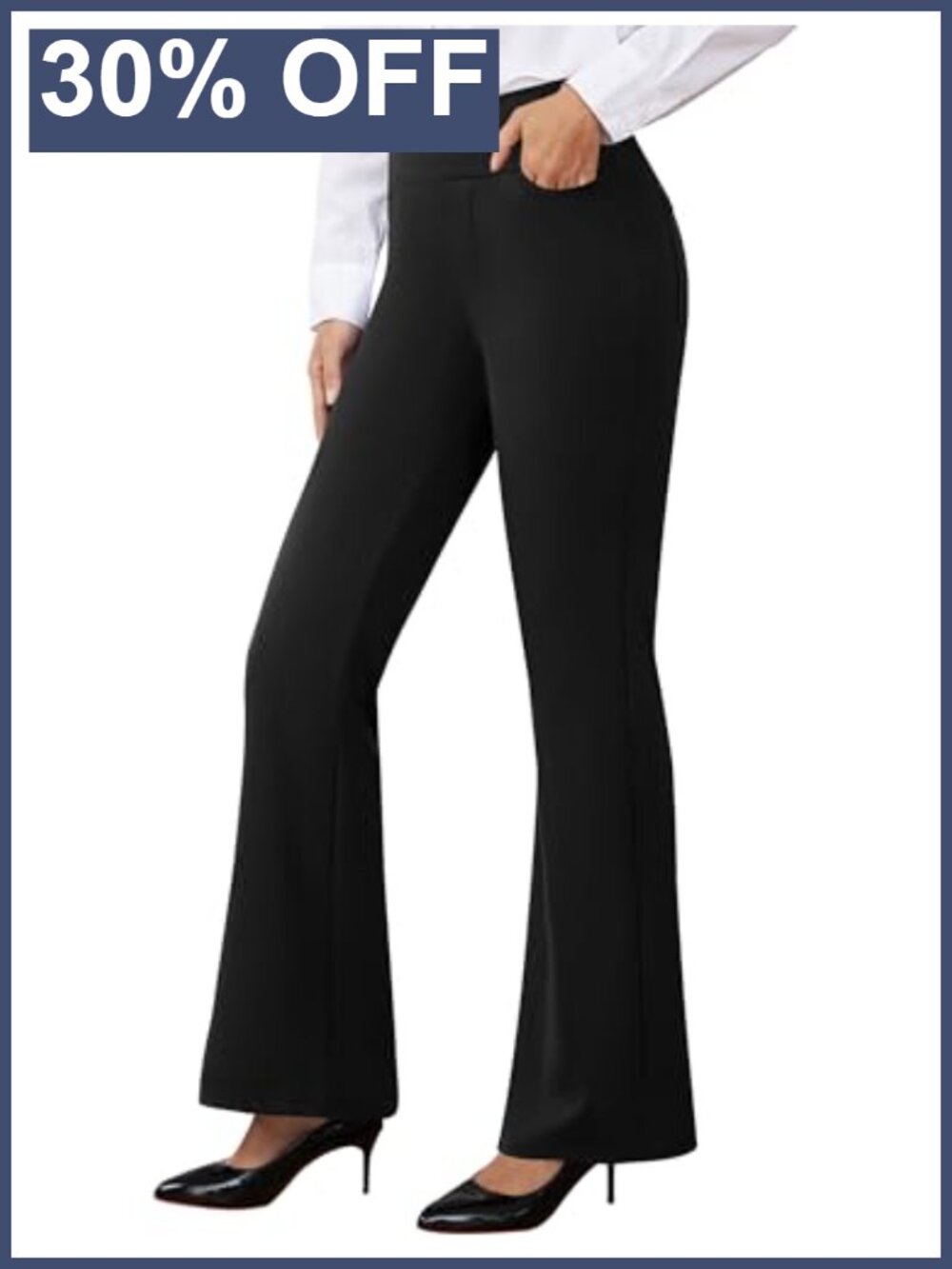 Women's Stretch Bootcut Dress Pants Business Casual Work Slacks Pockets